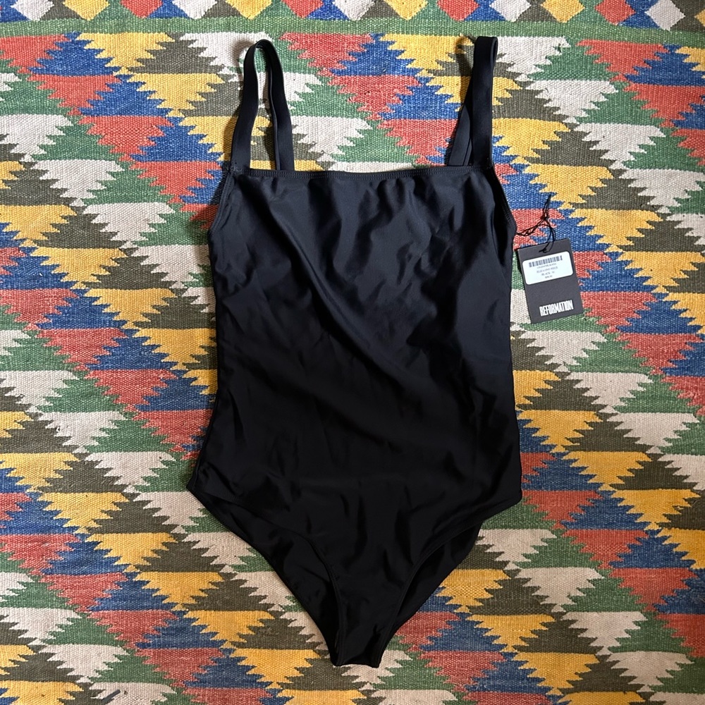 Reformation Eliza One Piece Swimsuit in Black NWT - Picture 4 of 4